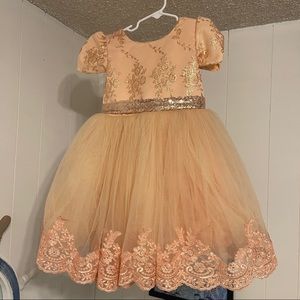 Itty Bitty Toes - Tisha Dress (Rose Gold) Size 6